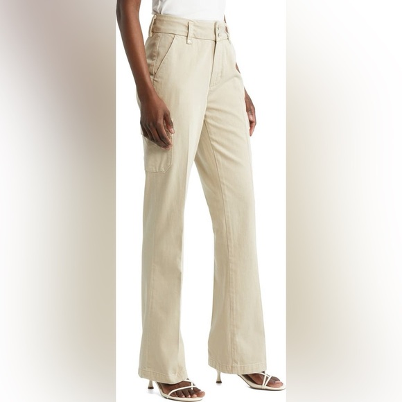 PAIGE DENIM Dion High Waist Cargo Trouser Flare Pants - Picture 4 of 13